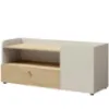 Obrazek Szafka RTV Yuki 12 Szary Beż/Dąb Olejowany