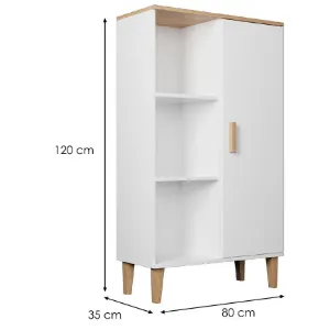 Obrazek Regał Denver Biały/Hikora