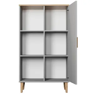 Obrazek Regał Denver Szary Chinchilla/Hikora