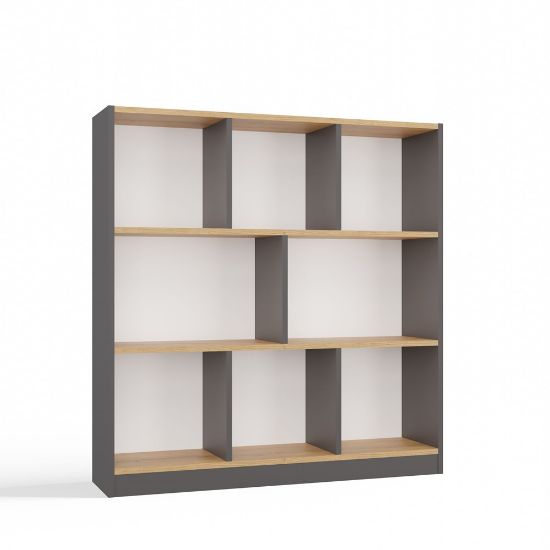 Obrazek Regał Darco 8P antracyt/dąb artisan