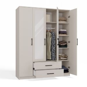 Obrazek Szafa Graviola 160 z lustrem kaszmir beż