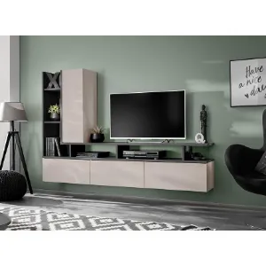 Obrazek Meblościanka Tytan Dgc Tt Dąb Grafit/Kaszmir