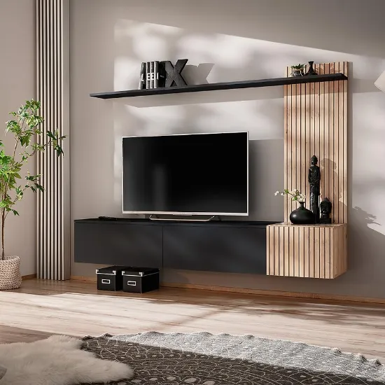 Obrazek Meblościanka Solo Zhj Sl Czarny/Hickory Jackson