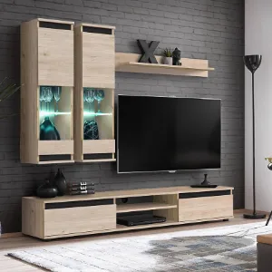 Obrazek Meblościanka Modo Hjz Md Hickory Jackson/Czarny