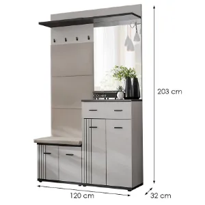 Obrazek Garderoba Hugo VI Cc Hg6+P2 Poduszka Kaszmir/Czarny