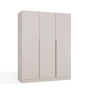 Obrazek Szafa Sensory 150 cm 3D kaszmir beż złote uchwyty