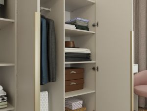 Obrazek Szafa Sensory 150 cm 3D kaszmir beż