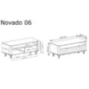 Obrazek Szafka RTV Novado 6nv 140 Clay Gray
