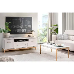 Obrazek Szafka RTV Windsor 8w Kashmir/Dąb Naturalny