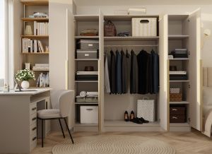 Obrazek Szafa Sensory 200 cm 4D kaszmir beż