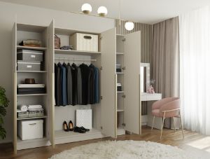 Obrazek Szafa Sensory 200 cm 4D kaszmir beż