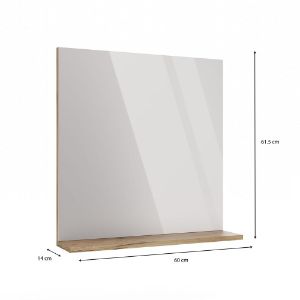 Obrazek Lustro łazienkowe z półką Trigo dąb evoke
