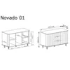 Obrazek Komoda Novado 1nv 140 Clay Gray