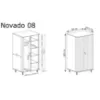 Obrazek Szafa Novado 8nv Clay Gray