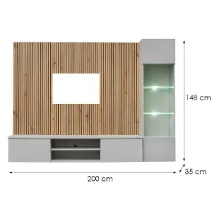 Obrazek Meblościanka Xari Pgas Xr L Perla Gray/Artisan