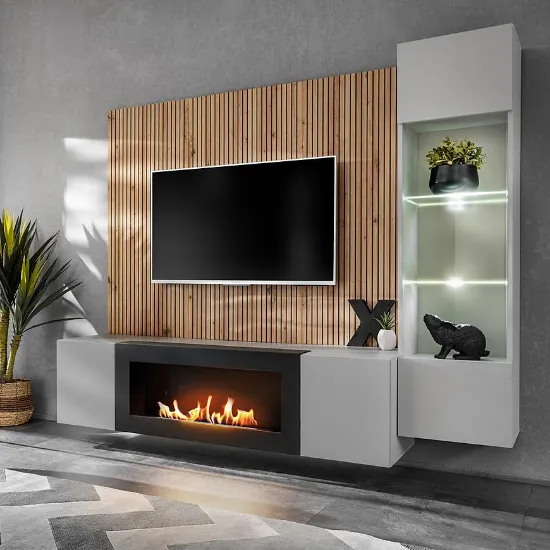 Obrazek Meblościanka Xari Pgas Xr L-K Perla Gray/Artisan