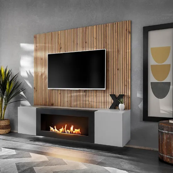 Obrazek Meblościanka Xari Pgas Xr L2-K Perla Gray/Artisan