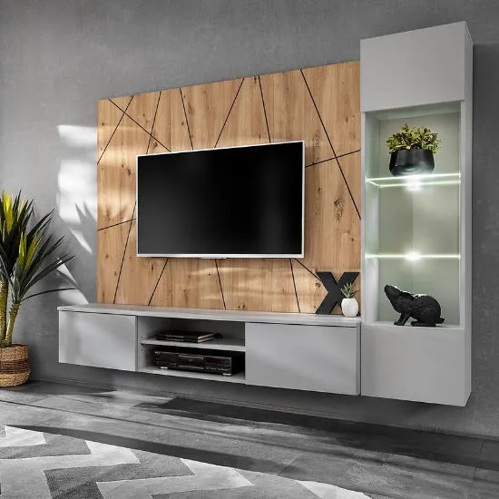 Obrazek Meblościanka Xari Pgas Xr G Perla Gray/Artisan