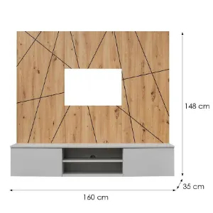 Obrazek Meblościanka Xari Pgas Xr G2 Perla Gray/Artisan