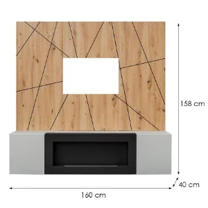 Obrazek Meblościanka Xari Pgas Xr G2-K Perla Gray/Artisan