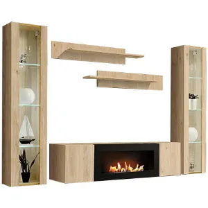 Obrazek Meblościanka Fly Hj Fy M3 Hickory Jackson/Biokominek