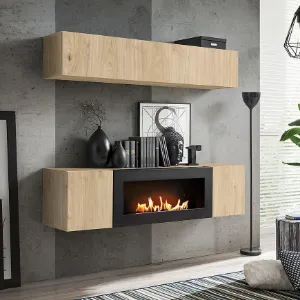 Obrazek Meblościanka Fly Hj Fy N1 Hickory Jackson/Biokominek