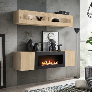 Obrazek Meblościanka Fly Hj Fy N2 Hickory Jackson/Biokominek