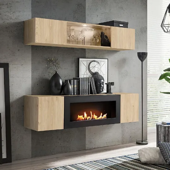 Obrazek Meblościanka Fly Hj Fy N3 Hickory Jackson/Biokominek