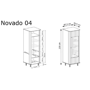 Obrazek Witryna Novado 4nv Clay Gray