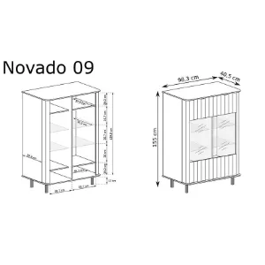 Obrazek Witryna Niska Novado 9nv Clay Gray