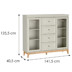 Obrazek Witryna Niska Windsor 7w Kashmir/Dąb Naturalny