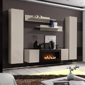 Obrazek Meblościanka Fly Cc Fy M1 Kaszmir/Biokominek