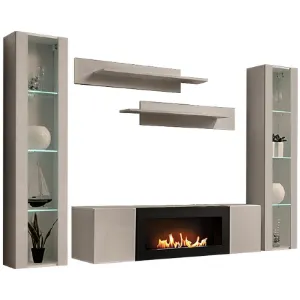 Obrazek Meblościanka Fly Cc Fy M2 Kaszmir/Biokominek