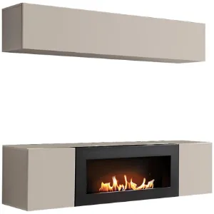 Obrazek Meblościanka Fly Cc Fy N1 Kaszmir/Biokominek