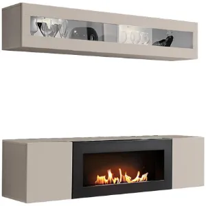 Obrazek Meblościanka Fly Cc Fy N2 Kaszmir/Biokominek