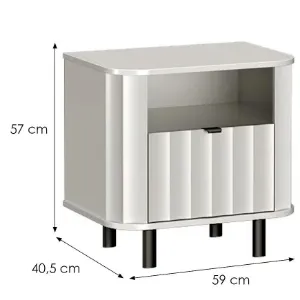 Obrazek Szafka Nocna Novado 7nv Biały Klasyczny