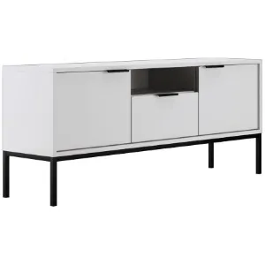 Obrazek Szafka RTV 135 Austin biały/czarny