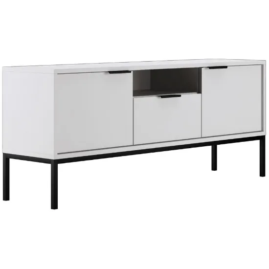 Obrazek Szafka RTV 135 Austin biały/czarny