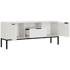 Obrazek Szafka RTV 135 Austin biały/czarny