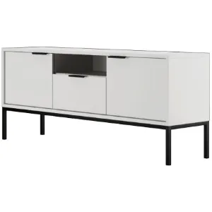 Obrazek Szafka RTV 135 Austin biały/czarny