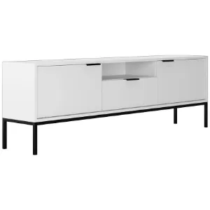 Obrazek Szafka RTV 175 Austin biały/czarny