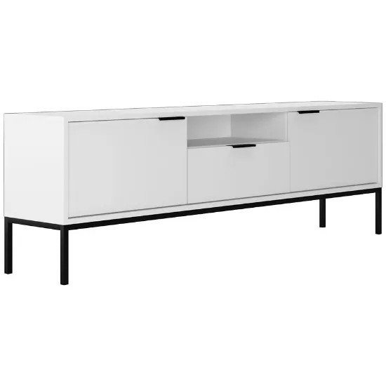 Obrazek Szafka RTV 175 Austin biały/czarny