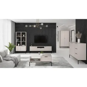 Obrazek Szafka RTV 175 Austin biały/czarny