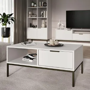 Obrazek Stolik 80 Austin biały/czarny