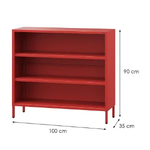 Obrazek Regał Metalowy Niski Luca Modern Red