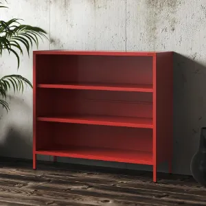 Obrazek Regał Metalowy Niski Luca Modern Red