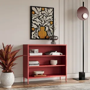Obrazek Regał Metalowy Niski Luca Modern Red