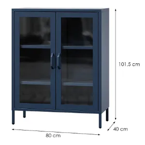 Obrazek Witryna Metalowa Gina Modern Dark Blue