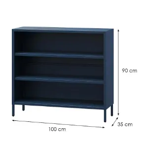 Obrazek Regał Metalowy Niski Luca Modern Dark Blue