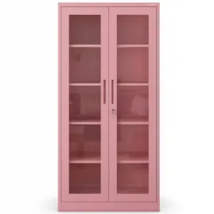 Obrazek Regał Metalowy Biurowy Amelia różowy pastelowy